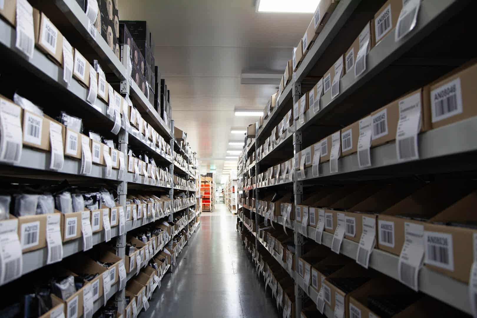 Storage racks at Fulfilment Australia warehouse